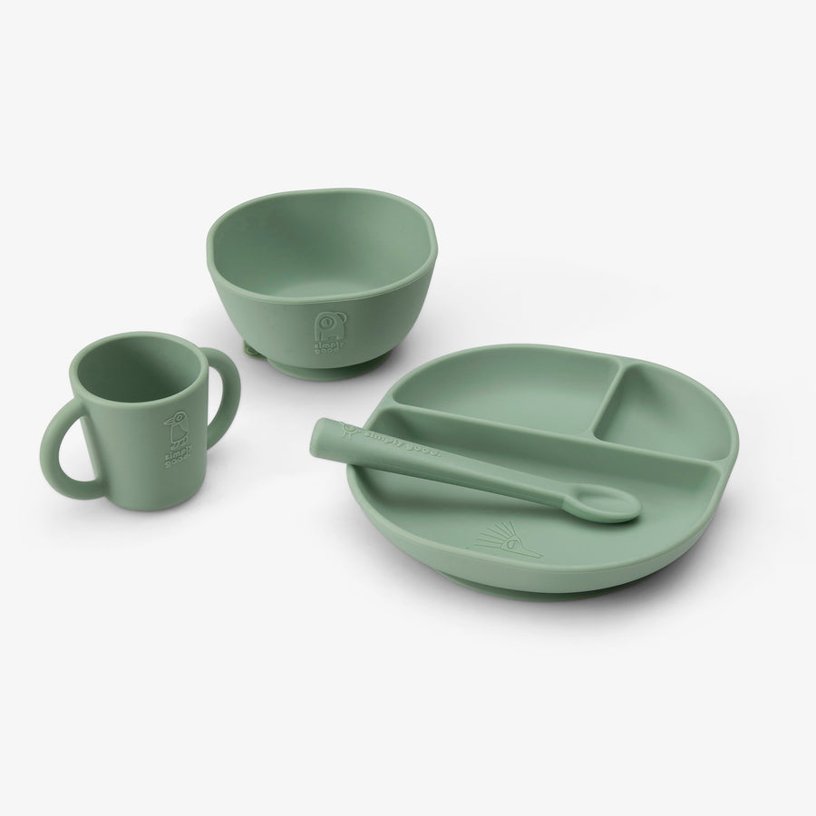 סט כלי סיליקון ירוק