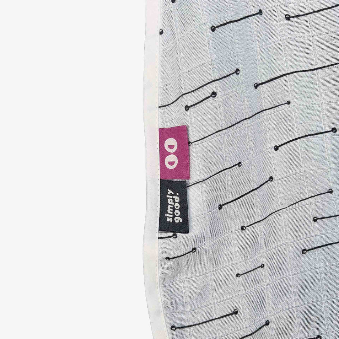 סינר הנקה טטרה קווים אפור על לבן