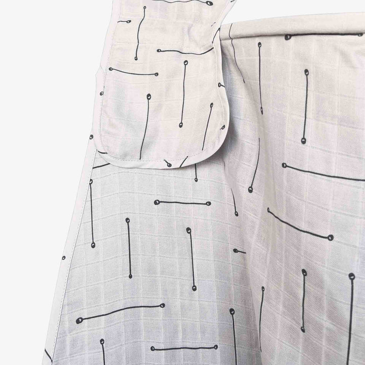 סינר הנקה טטרה פסים אפור על בג'