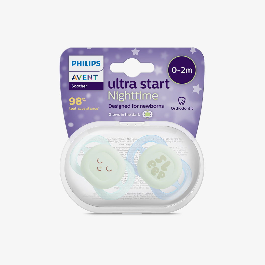 מוצץ אולטרה סטארט לילה 0-2 כחול/ירוק