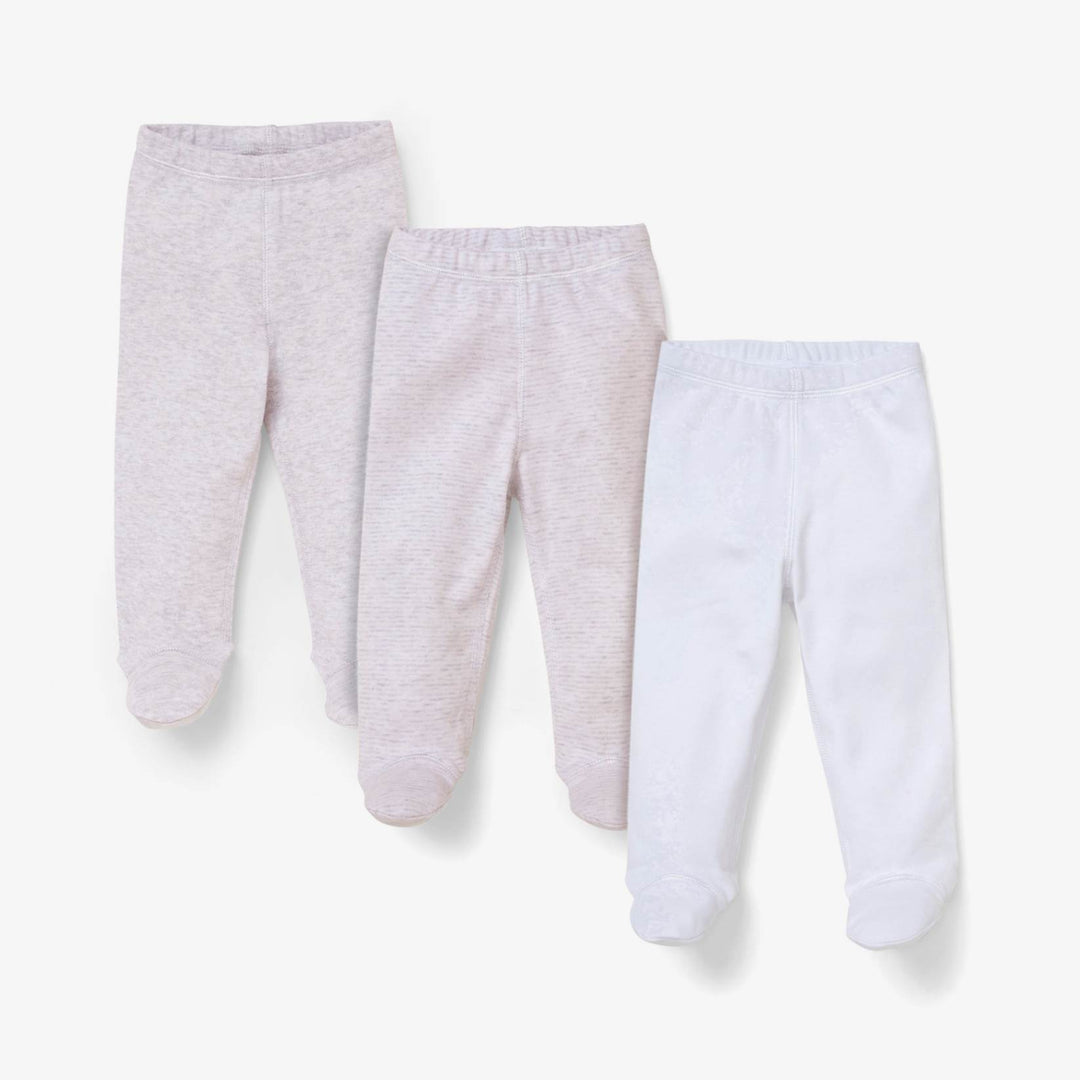 מארז 3 מכנסי רגלית לתינוק צבעי קרם