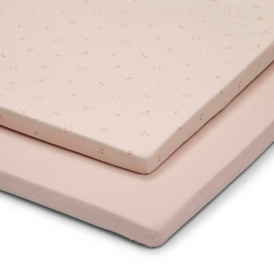 זוג סדינים ללול פרחים ורוד