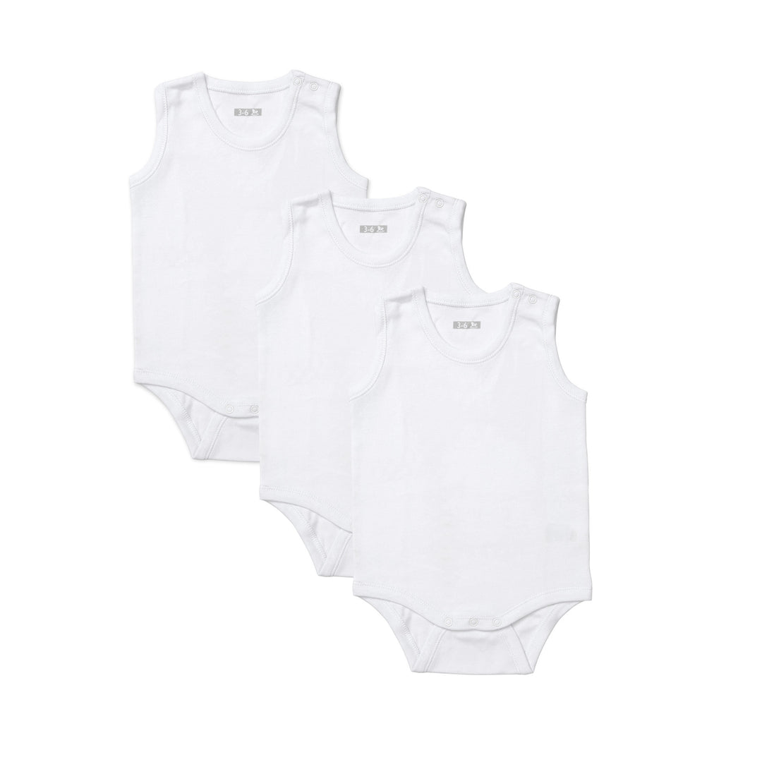 שלישיית בגדי גוף גופיה לבן