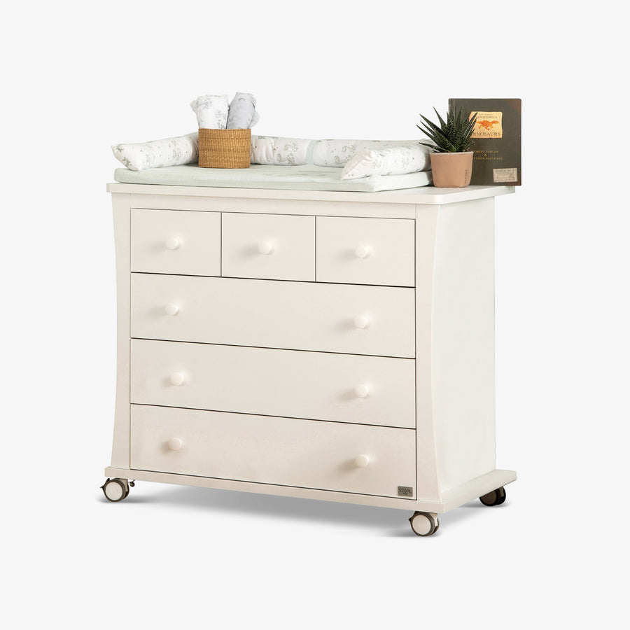 שידת תינוק דגם רון 1.0 לבן