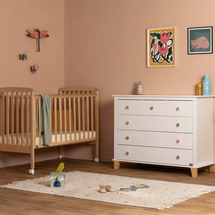 שידת תינוק דגם ניב 1.18 לבן +טבעי- תחזור למלאי בדצמבר