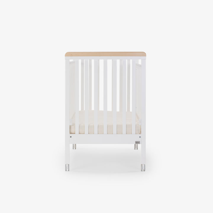 מיטת תינוק דגם ג'וי לבן + טבעי