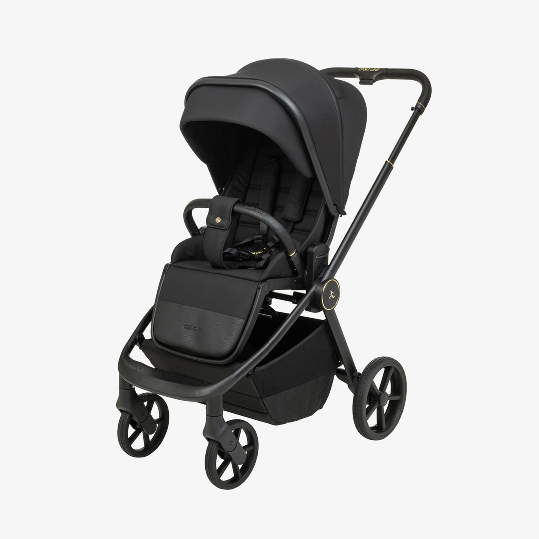 עגלת סיאלו 25 XL שחור זהב/שחור+שחור