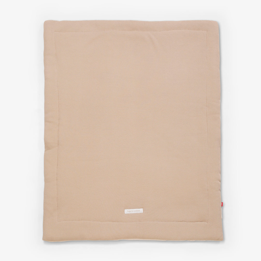 סט מצעים לעריסה ארנבים שמנת