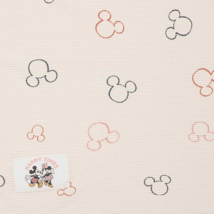 שמיכת וופל לעגלה מיקי ורוד