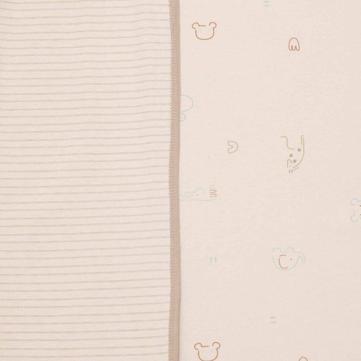 שמיכת ג'רסי לעגלה דו-צדדית גן חיות