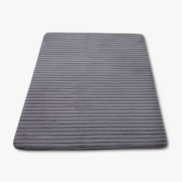 שטיח טקסטורת פסים 120/170 אפור