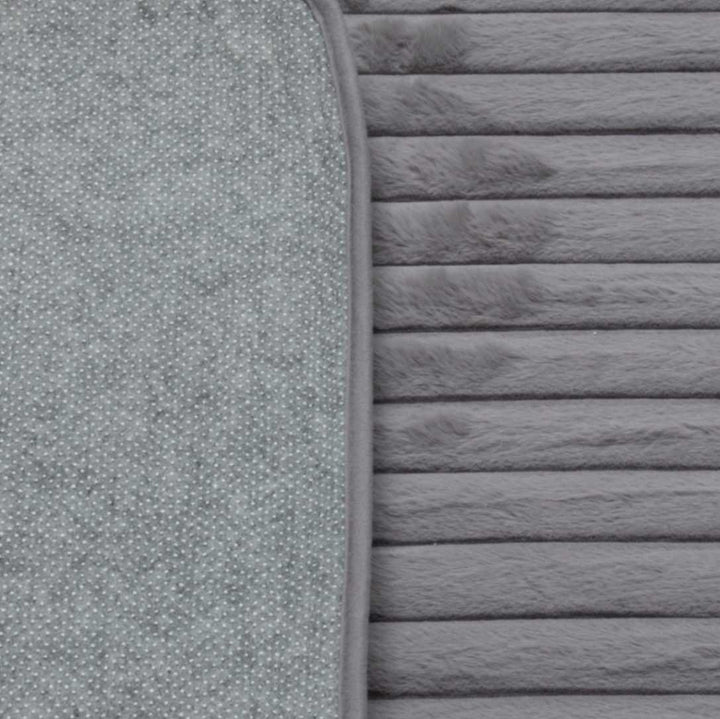 שטיח טקסטורת פסים 120/170 אפור