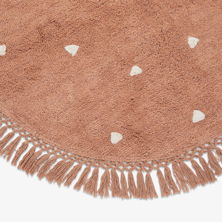 שטיח כותנה משולשים 120 ורוד