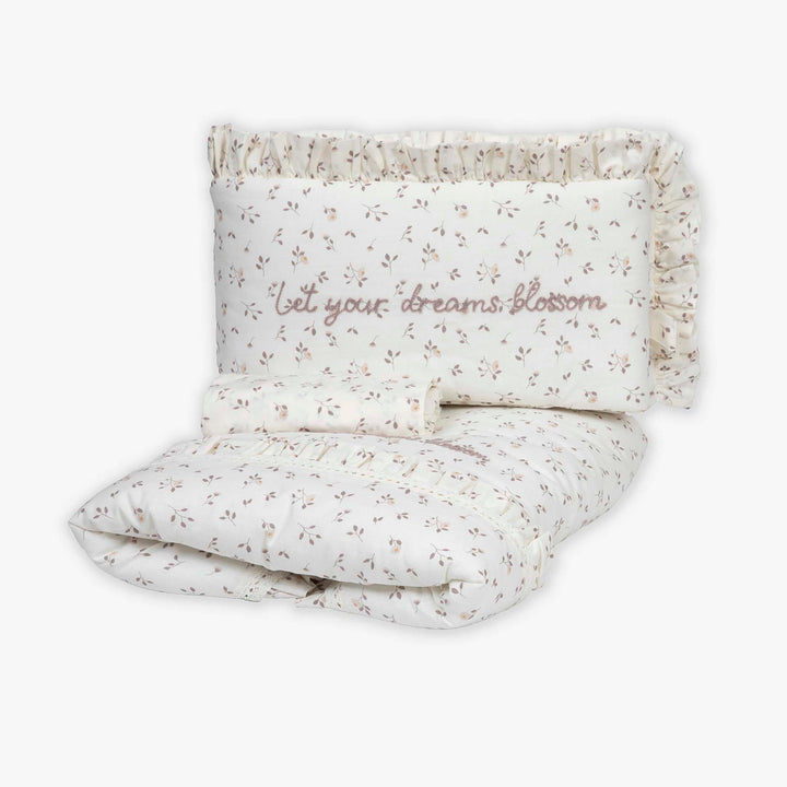 סט מצעים לעריסה פרחים