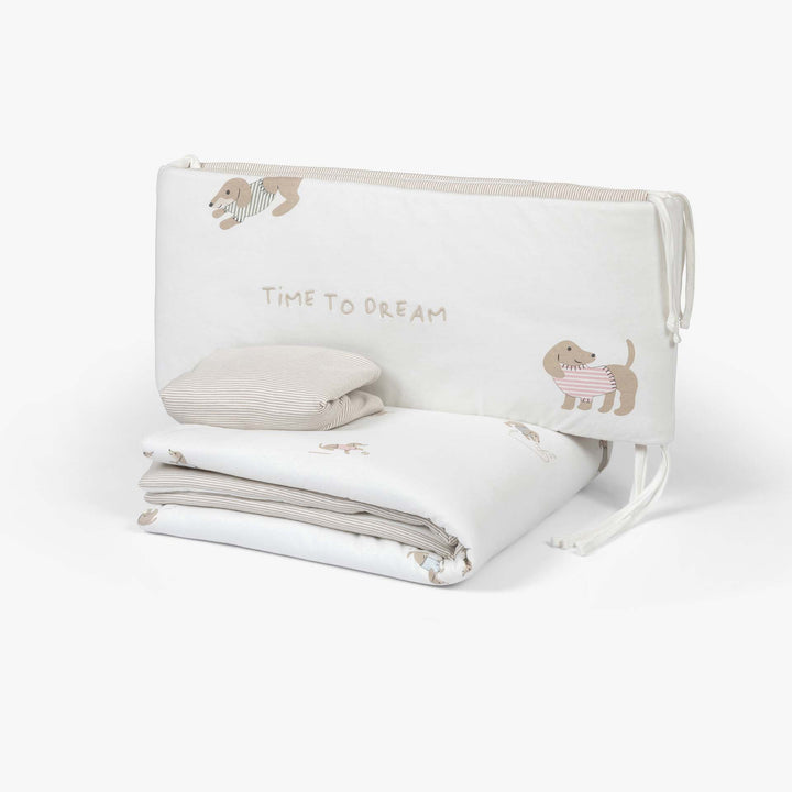 סט  מצעים למיטת תינוק גורים