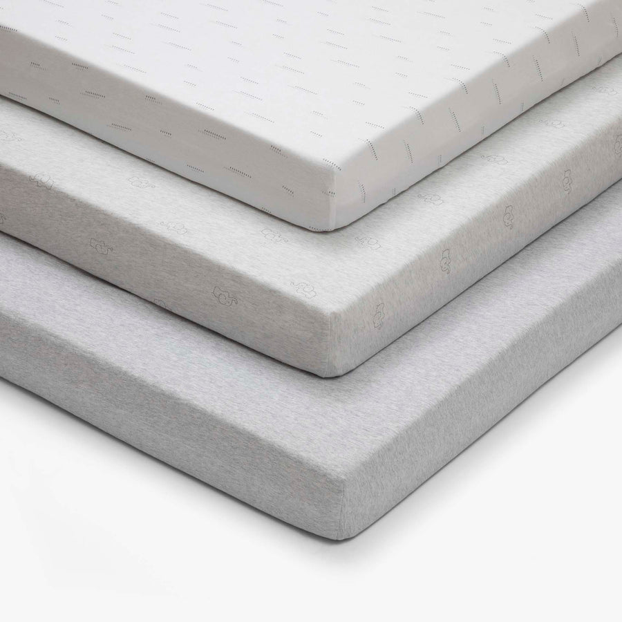 שלישיית סדינים למיטה אפור