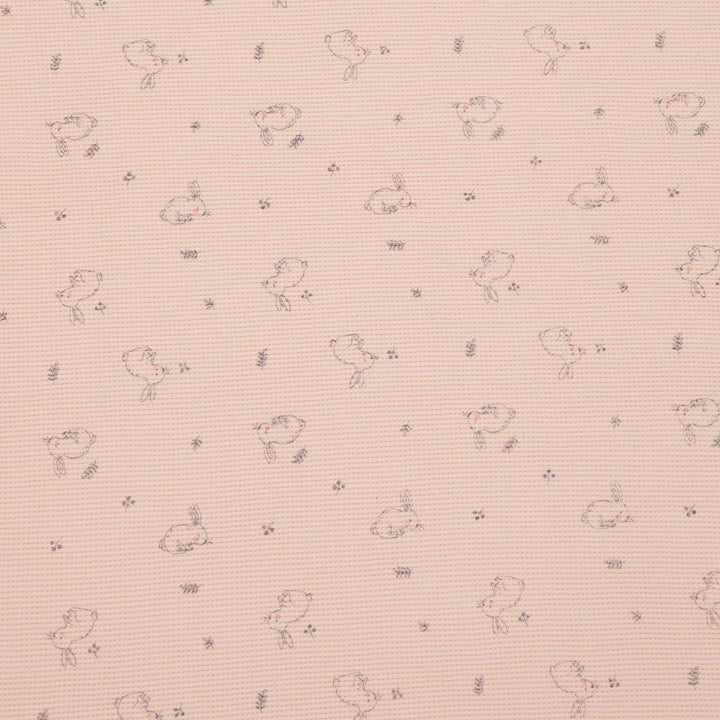 שמיכת וופל לעגלה ארנבים ורוד