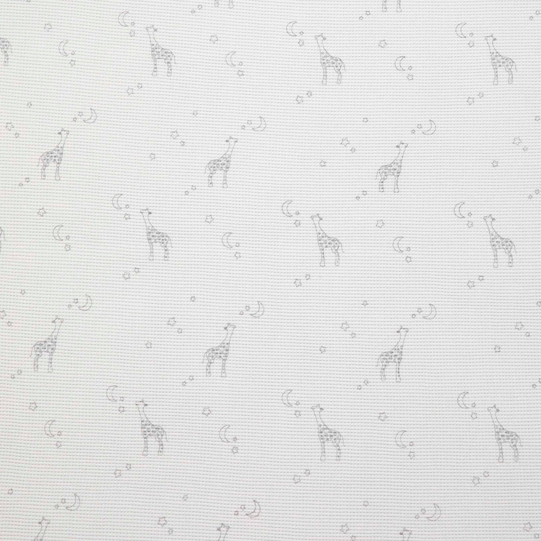 שמיכת וופל לעגלה ג'ירפות תכלת