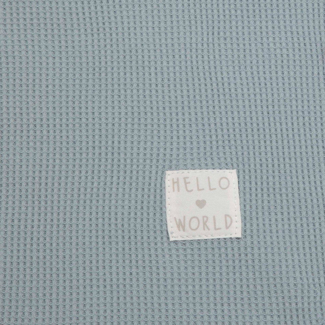 שמיכת וופל למיטת מעבר תכלת