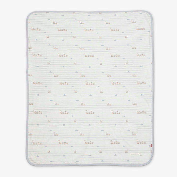 שמיכת ג'רסי לעגלה דו-צדדית רכבות