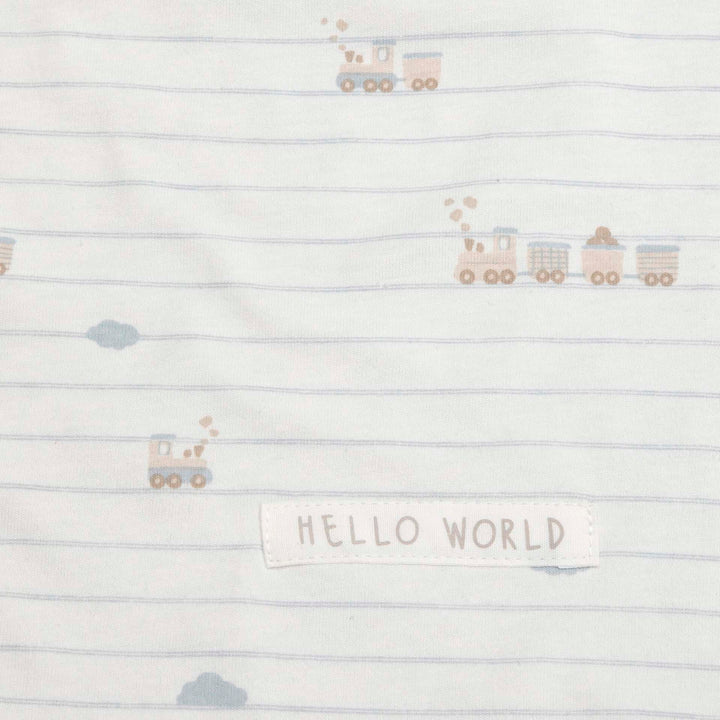 שמיכת ג'רסי לעגלה דו-צדדית רכבות