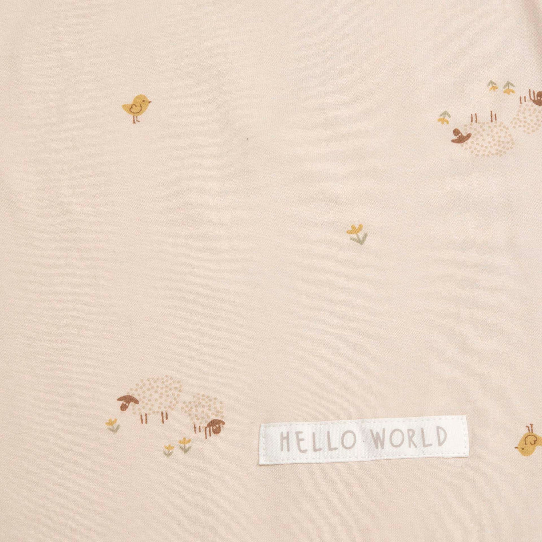 שמיכת ג'רסי לעגלה דו-צדדית כבשים