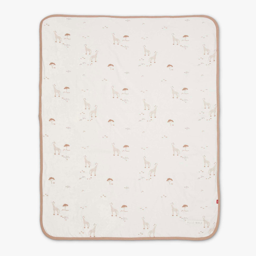 שמיכת ג'רסי לעגלה דו-צדדית  ג'ירפה