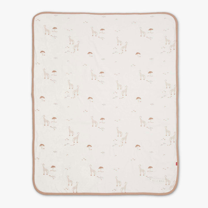 שמיכת ג'רסי לעגלה דו-צדדית  ג'ירפה