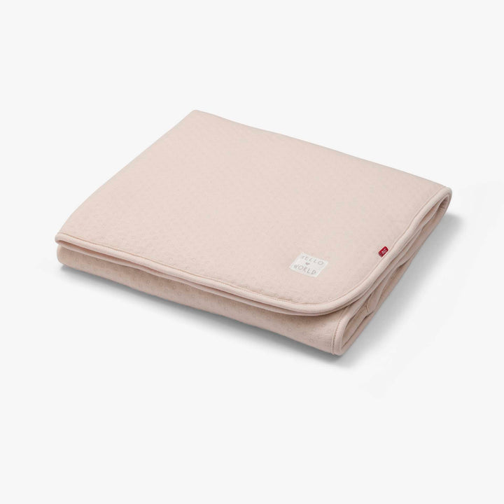 שמיכה עם טקסטורה לעריסה/עגלה ורוד