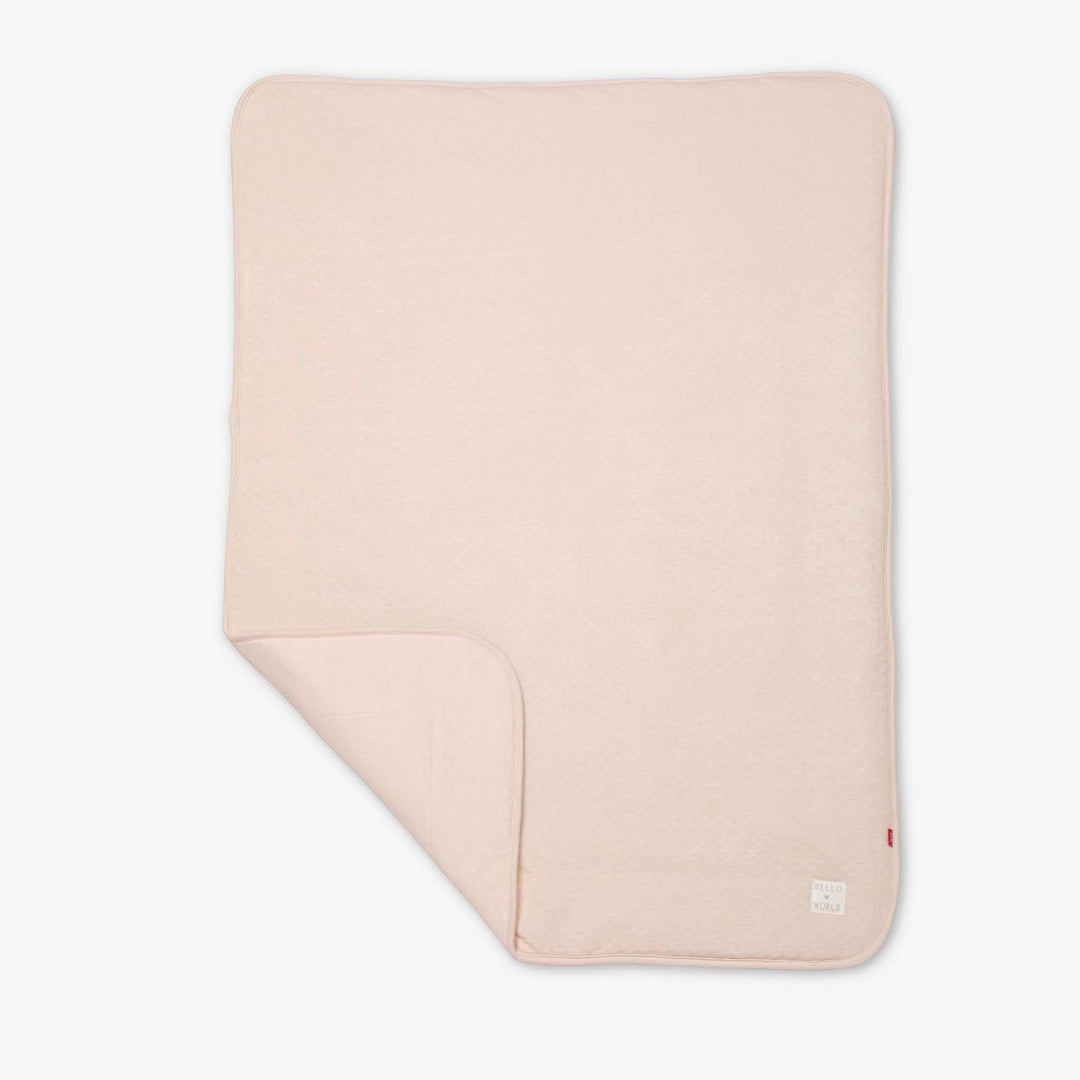 שמיכה עם טקסטורה לעריסה/עגלה ורוד