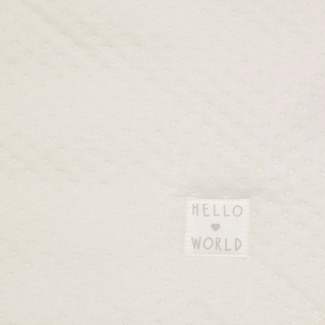 שמיכה עם טקסטורה לעריסה/עגלה שמנת