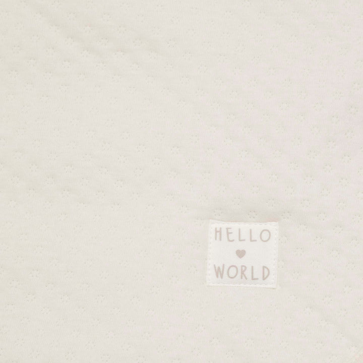 שמיכה עם טקסטורה לעריסה/עגלה שמנת