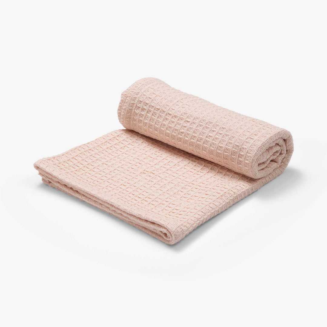 שמיכה ארוגה לעגלה ורוד