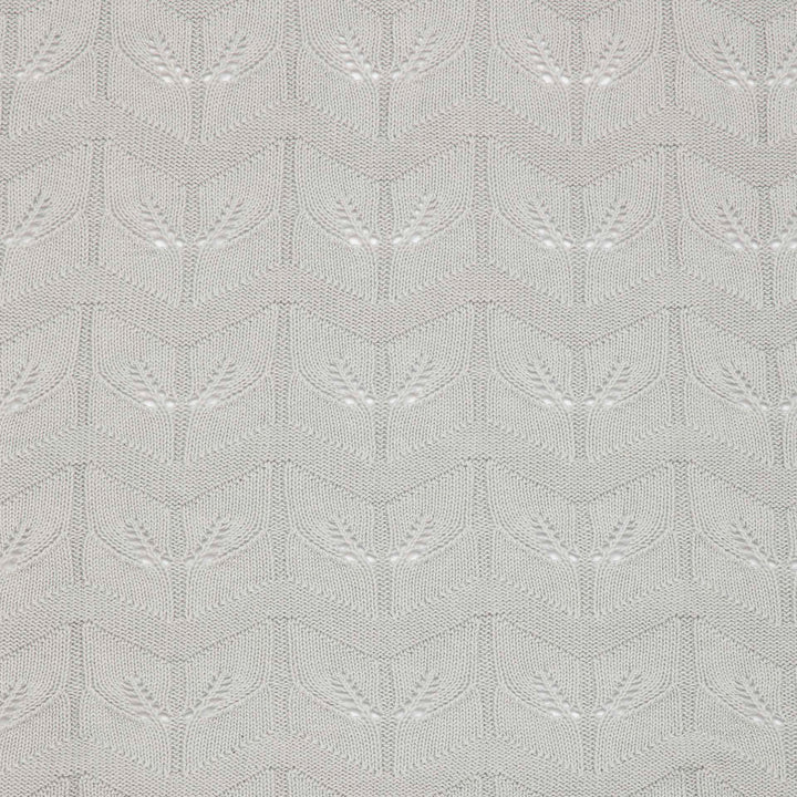 שמיכה סרוגה לעגלה עלים תכלת