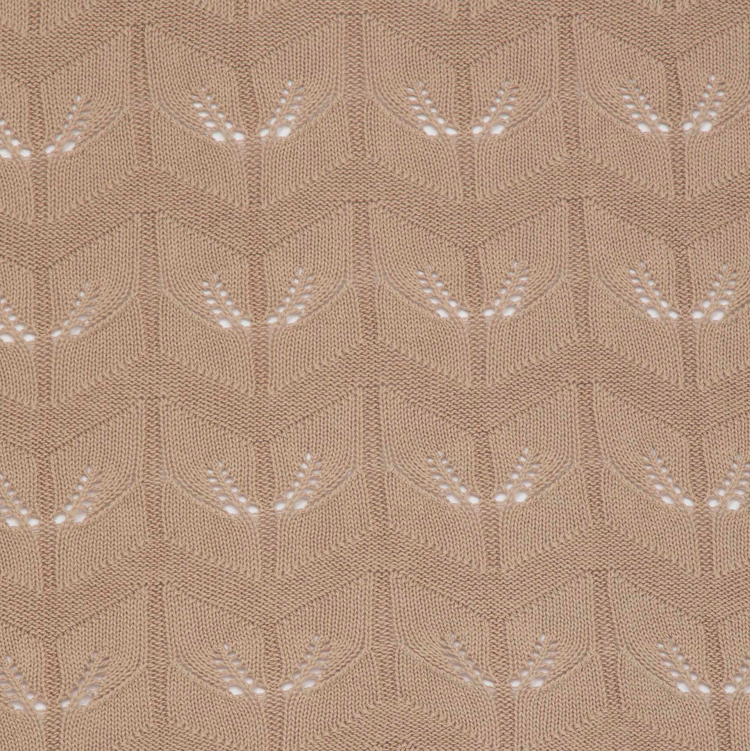 שמיכה סרוגה לעגלה עלים אבן