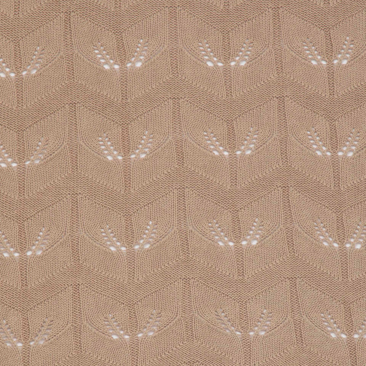 שמיכה סרוגה לעגלה עלים אבן