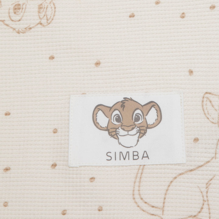 שמיכת וופל לעגלה סימבה שמנת