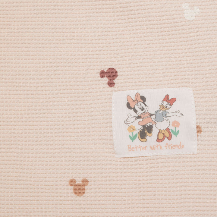 שמיכת וופל לעגלה מיקי ורוד