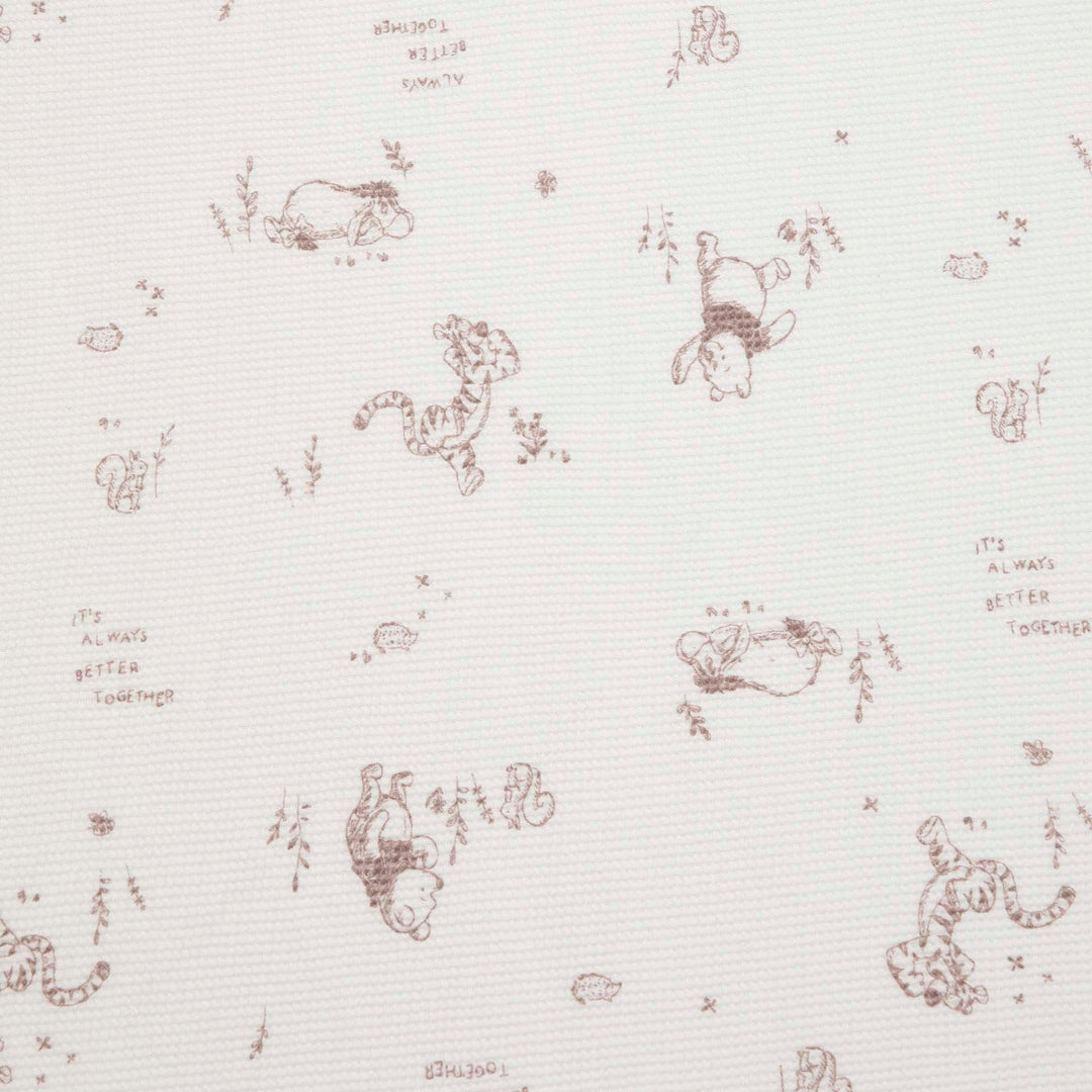 שמיכת וופל לעגלה פו הדב שמנת