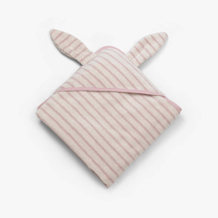 מגבת קפוצ'ון קטנה פסים ורוד