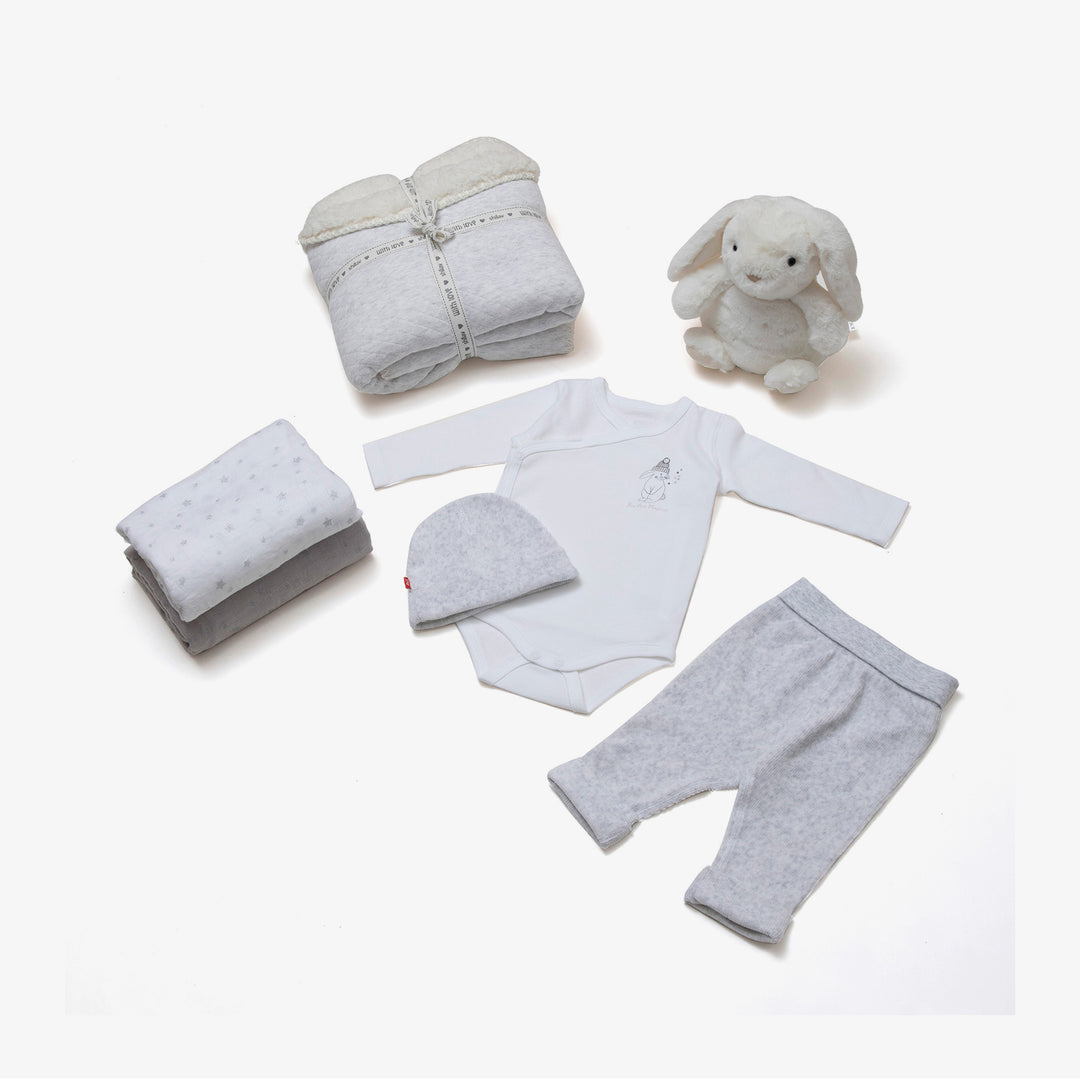 מארז מתנה לבן אפור