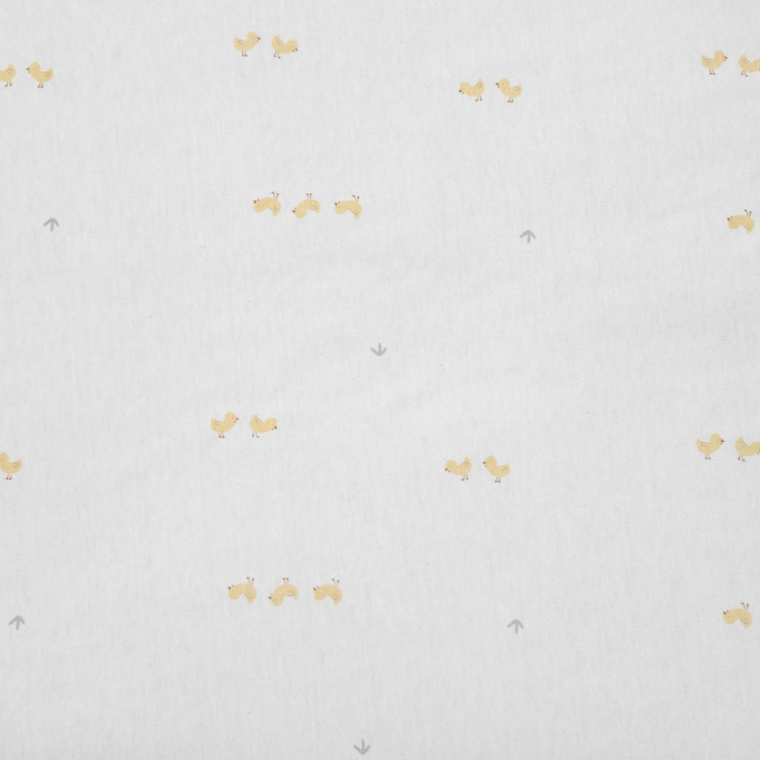 סט מצעים לעריסה אפרוחים  שמנת