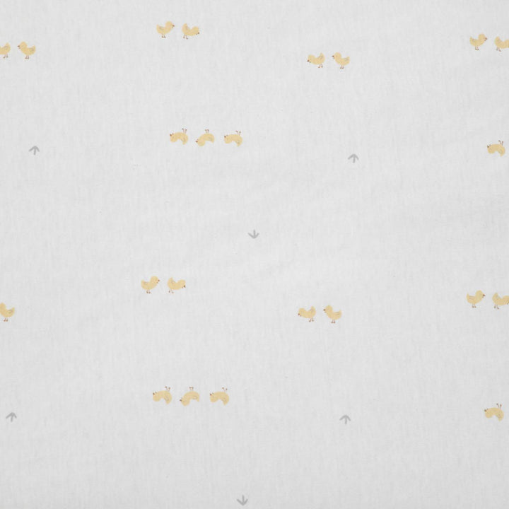 סט מצעים לעריסה אפרוחים  שמנת