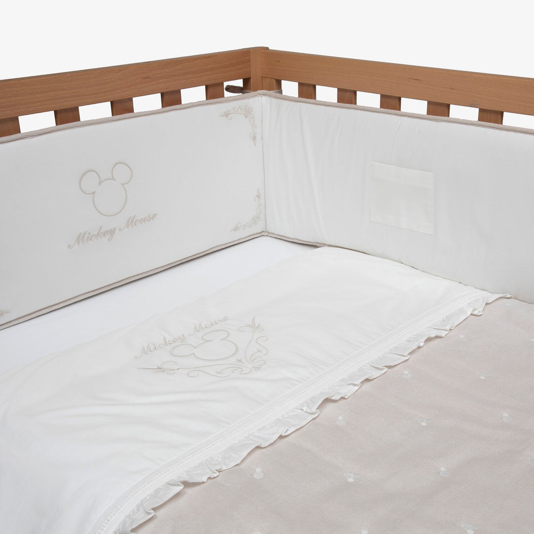 סט מצעים למיטה מיקי בז'