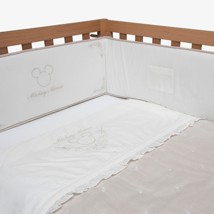 סט מצעים למיטה מיקי בז'