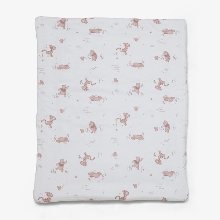 סט מצעים לעריסה פו הדב שמנת