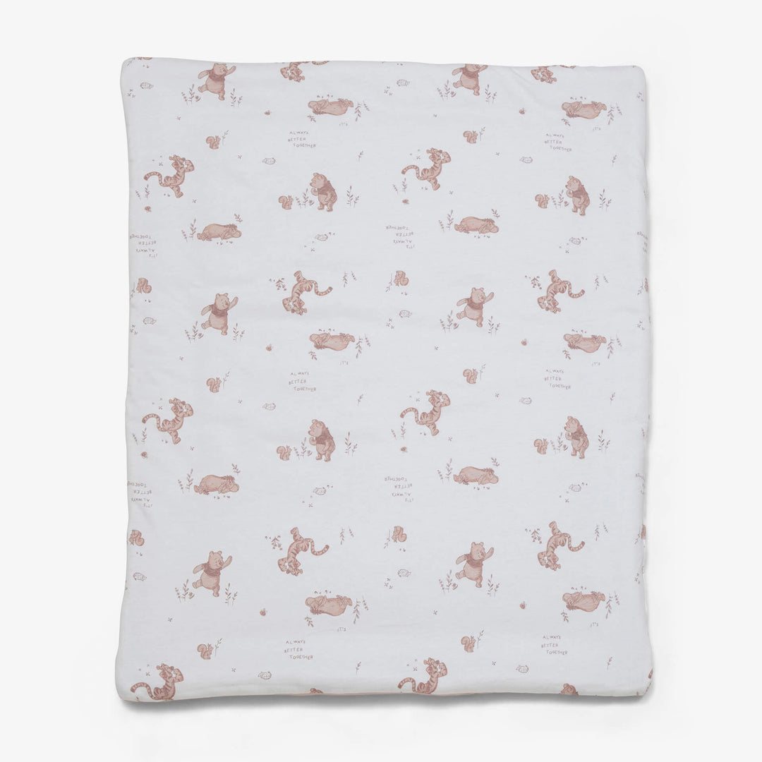 סט מצעים לעריסה פו הדב שמנת