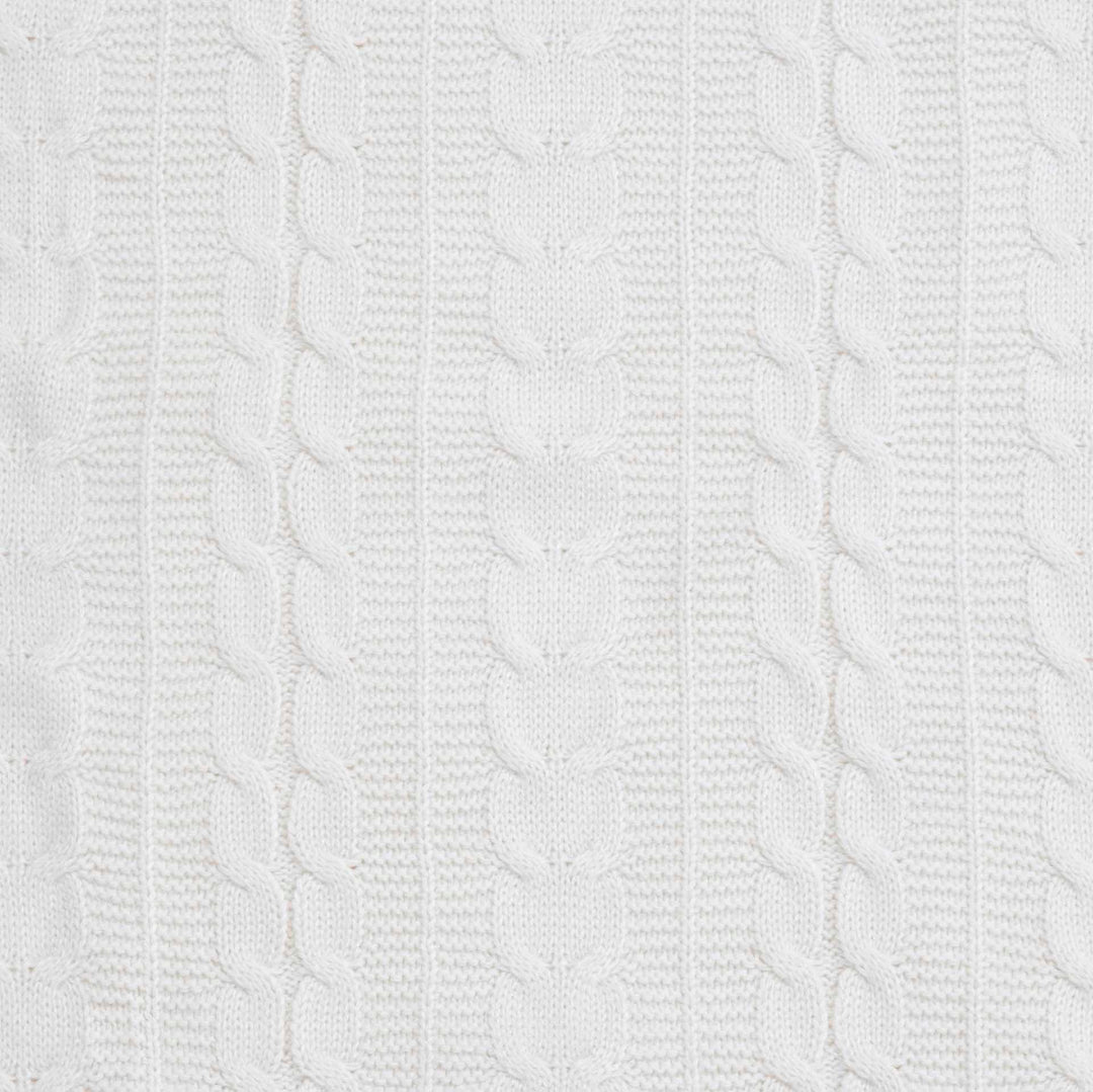 שמיכת צמות ופרווה דו-צדדית לעגלה שמנת