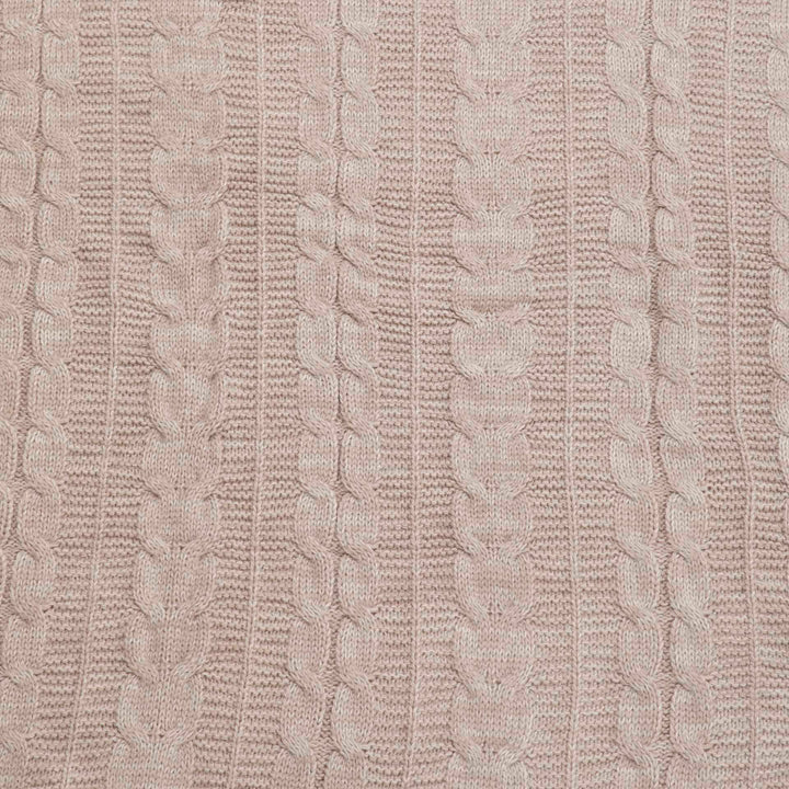 שמיכת צמות ופרווה דו-צדדית לעגלה בז'