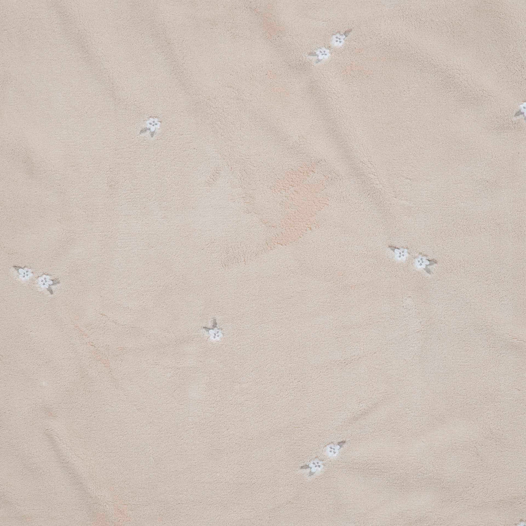 שמיכת פרווה דו-צדדית לעגלה עם ריקמת פרחים